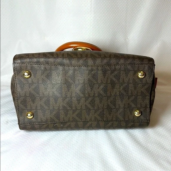 EUC Michael Kors Signature Hudson Large Satchel Shoulder Bag w/crossbody strap